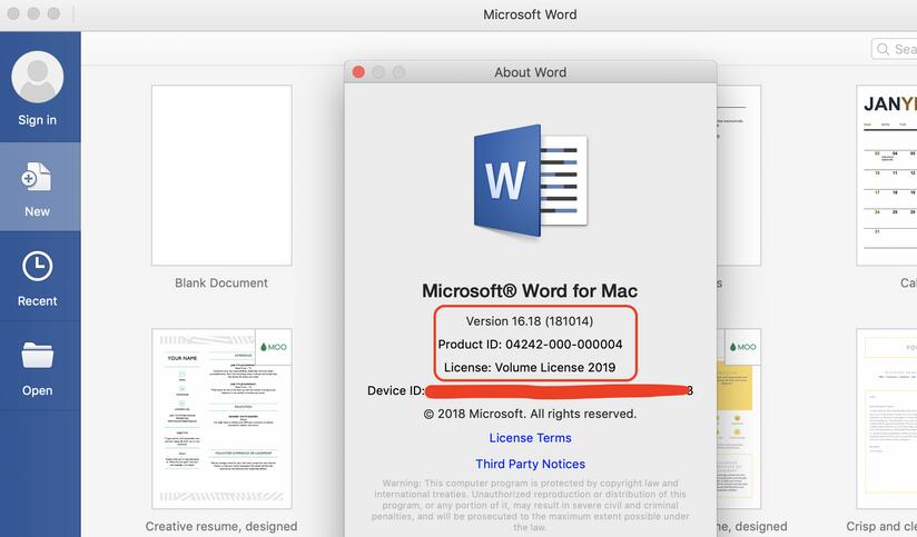 Office 2019 for Mac v16.48中文破解版