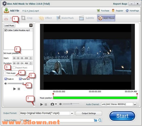 视频添加背景音乐软件(idoo Add Music to Video) v3.0免费版