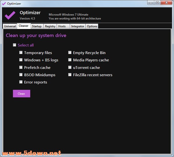 系统优化清理软件(Optimizer) v8.0免费版