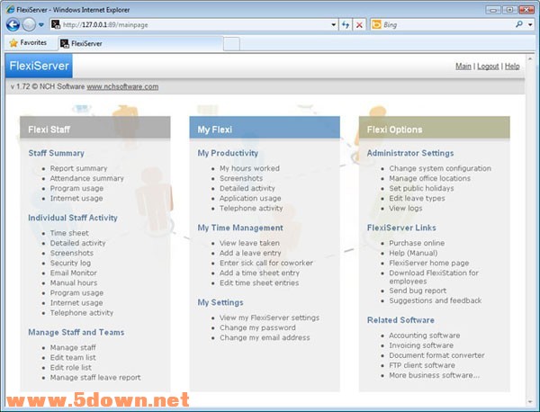 FlexiServer(电脑考勤软件) v6.07免费版