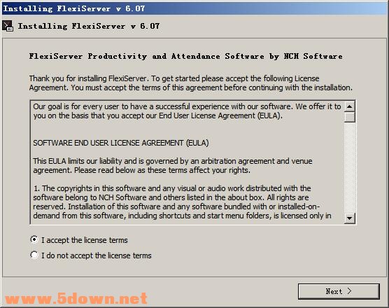 FlexiServer(电脑考勤软件) v6.07免费版