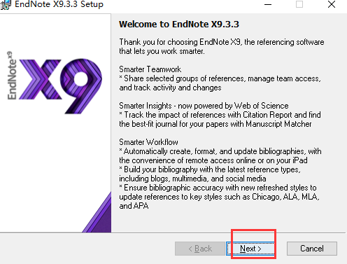 endnote x9.3.3安装教程