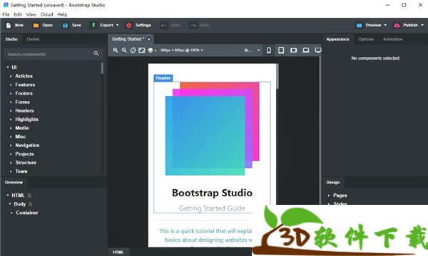 Bootstrap Studio 5破解版