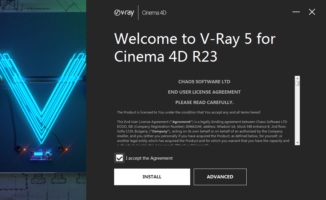 VRay 5 for C4D【支持r20/r21/r22/r23】中文破解版渲染器安装图文教程、破解注册方法