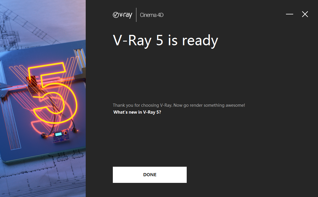 VRay 5 for C4D【支持r20/r21/r22/r23】中文破解版渲染器安装图文教程、破解注册方法