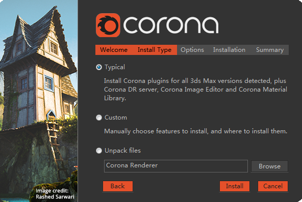 Corona Renderer6.2for 3dmax2014-2022中英文版安装图文教程、破解注册方法