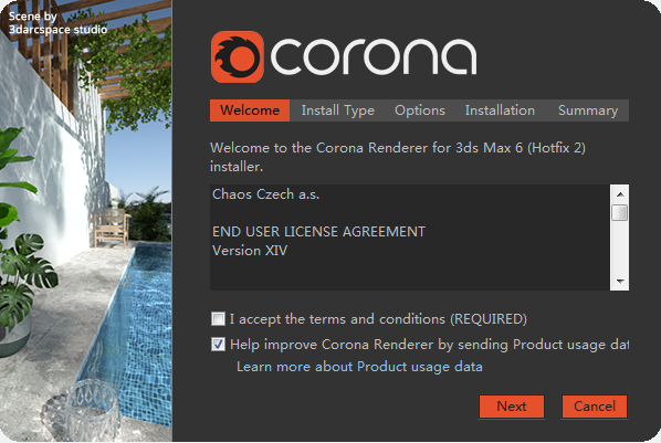 Corona Renderer 6.2 for 3dmax 2014-2022 汉化破解版安装图文教程、破解注册方法