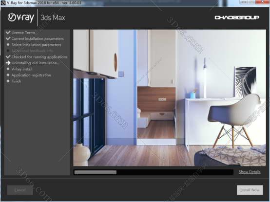 vray3.6 for 3dmax2016 免费破解版安装图文教程、破解注册方法