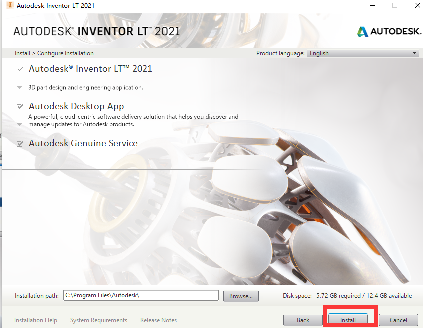 Autodesk Inventor2021【Inventor 2021破解版】英文破解版安装图文教程、破解注册方法