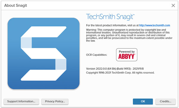 techsmith snagit 2022【英文破解版】屏幕截图软件下载安装图文教程、破解注册方法
