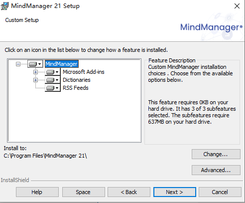 思维导图软件MindManager2021官方绿色破解版安装图文教程、破解注册方法