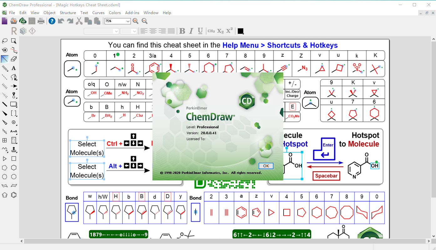 ChemDraw 20【化学结构绘图软件】英文破解版安装图文教程、破解注册方法