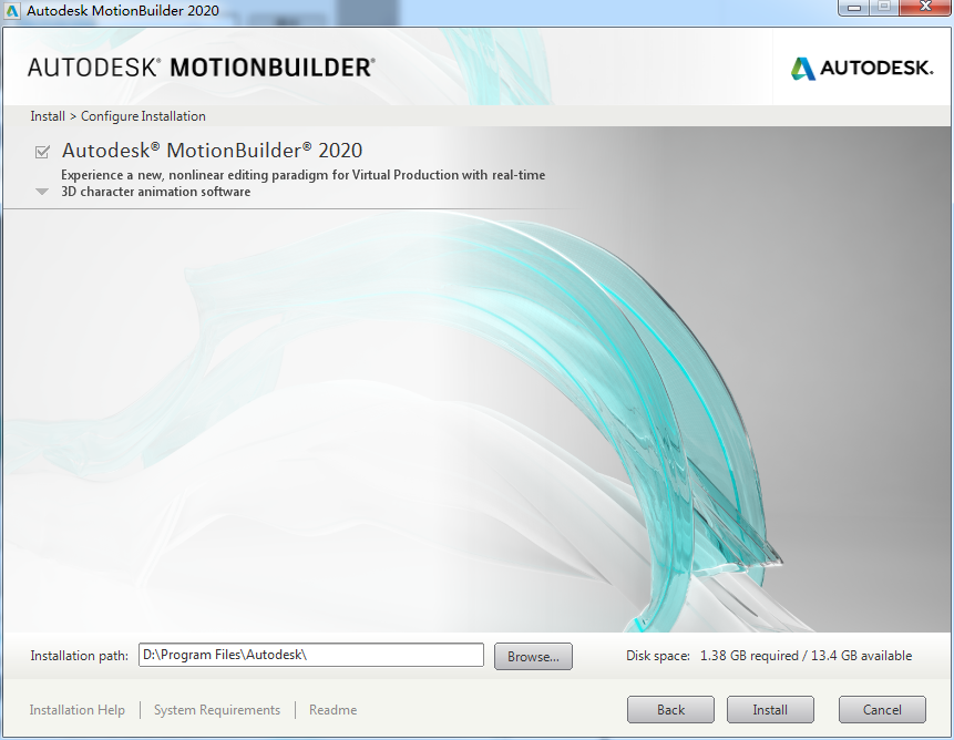 Autodesk MotionBuilder 2020【3D角色动画软件】免费英文版 附注册机安装图文教程、破解注册方法