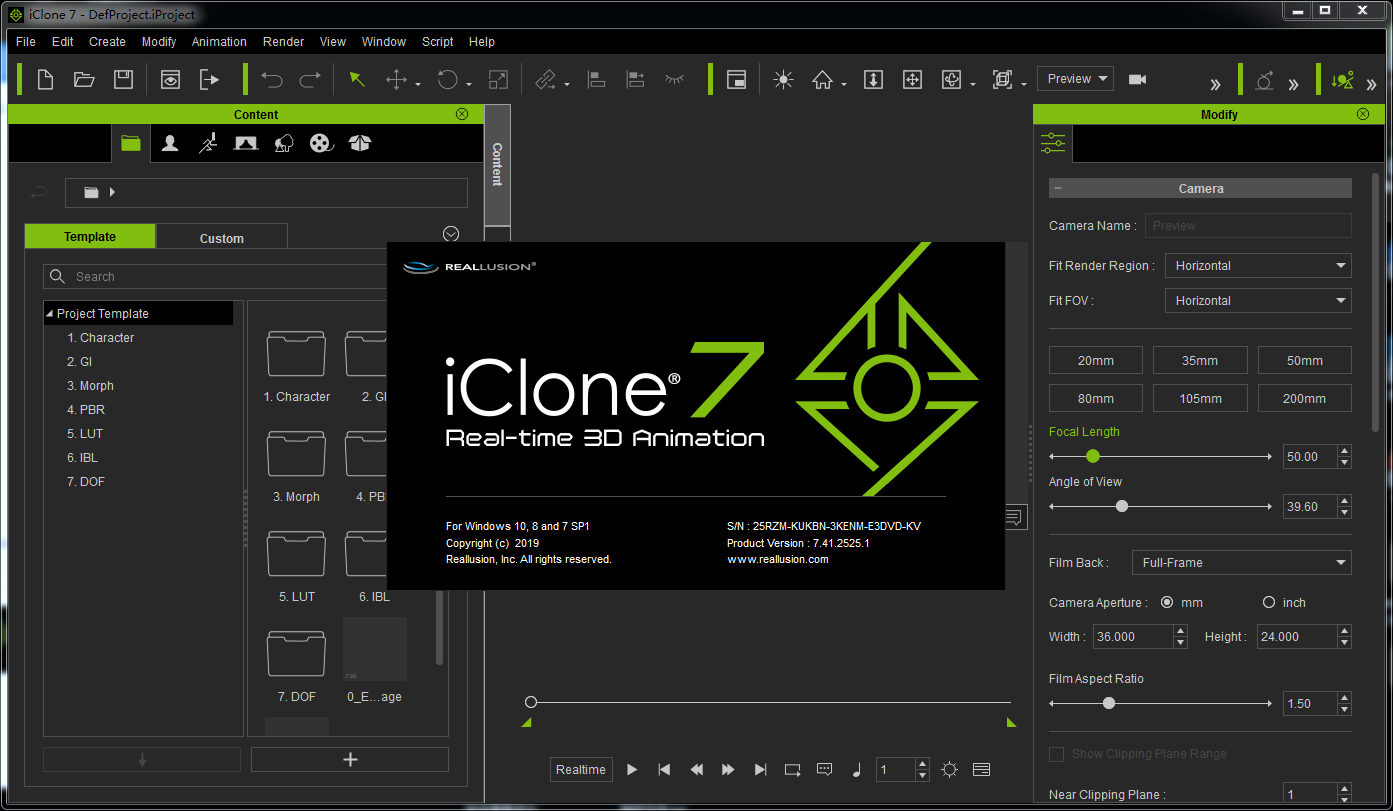 Reallusion iClone Pro 7.41【3D动画制作软件v7.41.2525】绿色破解版 附安装教程安装图文教程、破解注册方法