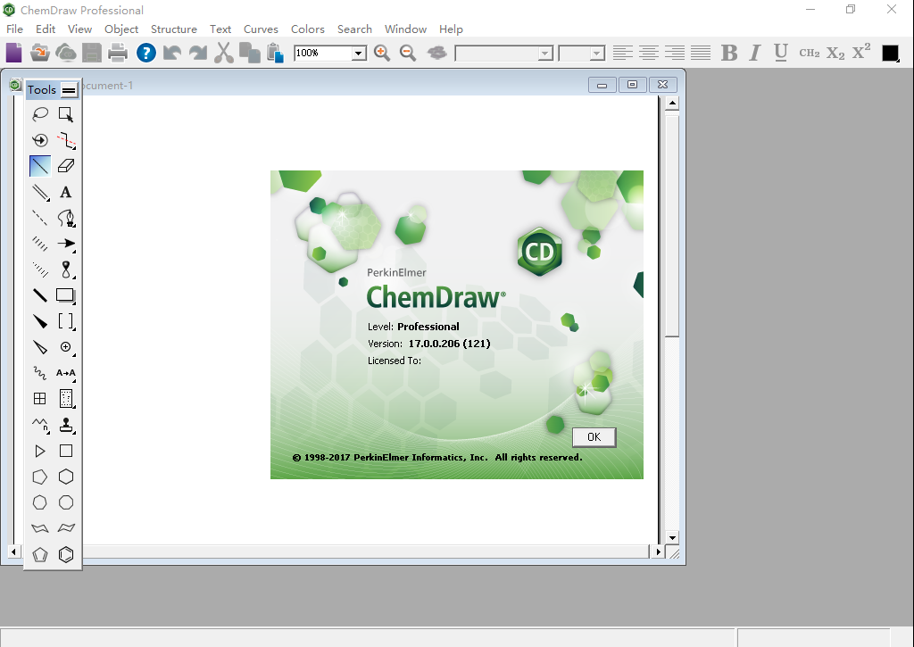 ChemDraw 17【化学绘图套件】绿色破解版安装图文教程、破解注册方法
