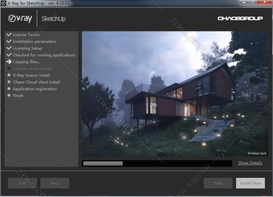 vray4.1 for sketchup【草图大师2016/2017/2018/2019渲染器】顶渲简体中文版安装图文教程、破解注册方法