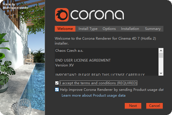 【CR7】Corona 7 hotfix2 for C4D R14-R25 汉化破解版安装图文教程、破解注册方法