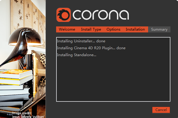 Corona Renderer 3.2 【CR渲染器3.2】 for Cinema 4D R14 – R20 破解版安装图文教程、破解注册方法