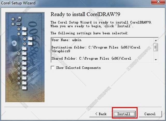 CorelDraw 9.0 官方中文版安装图文教程、破解注册方法