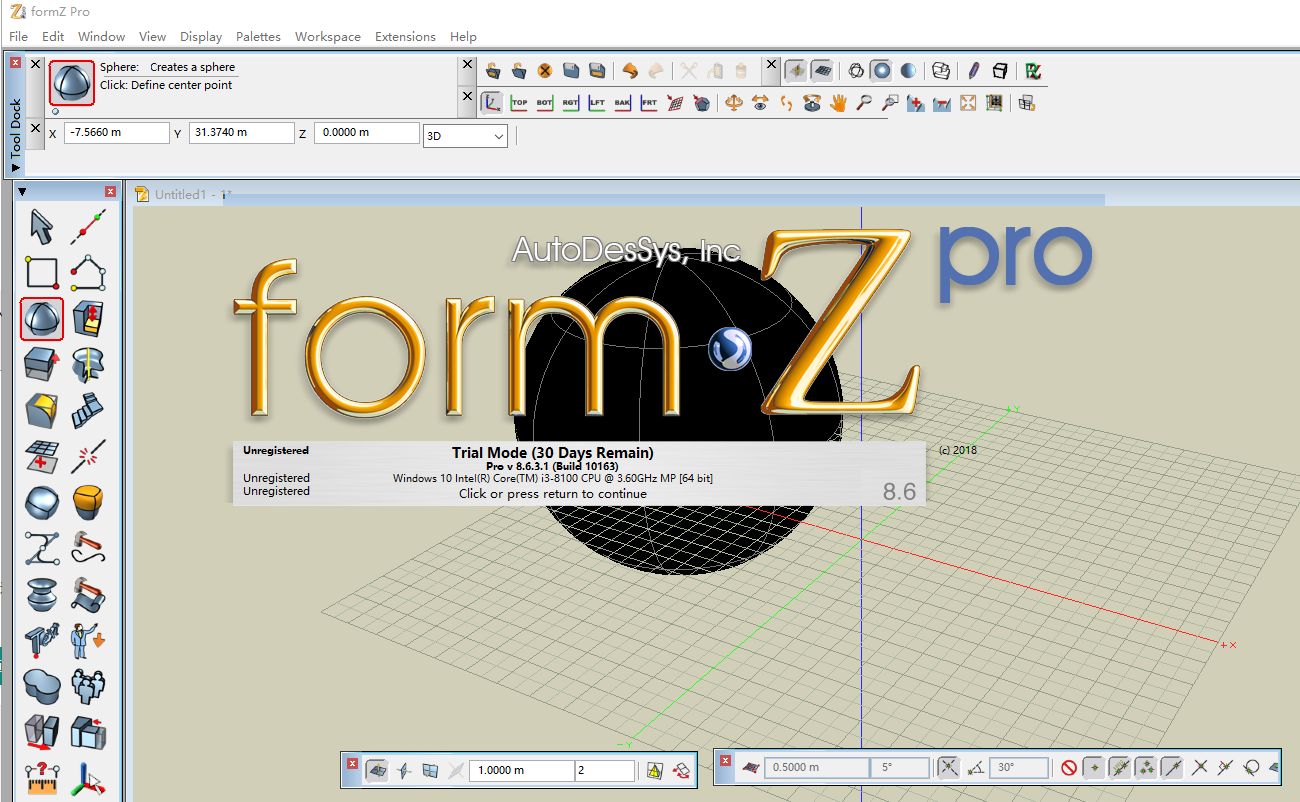 Form-Z Pro v8.6.3.1【3d建模软件】绿色破解版安装图文教程、破解注册方法