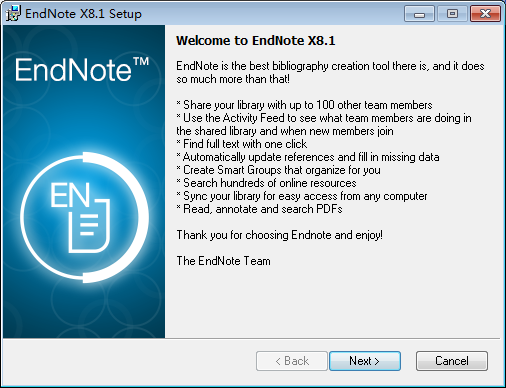 EndNote X8.1【文献管理软件】中文破解版下载安装图文教程、破解注册方法