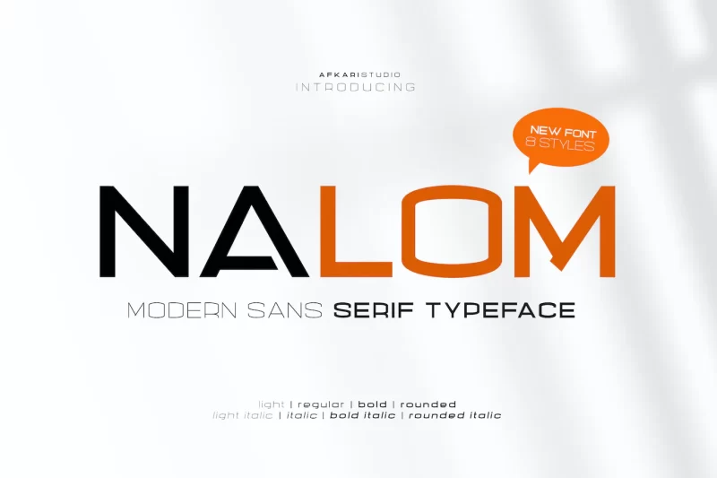 Nalom Sans Serif 字体系列：时尚高端品牌设计无衬线英文字体下载+安装教程