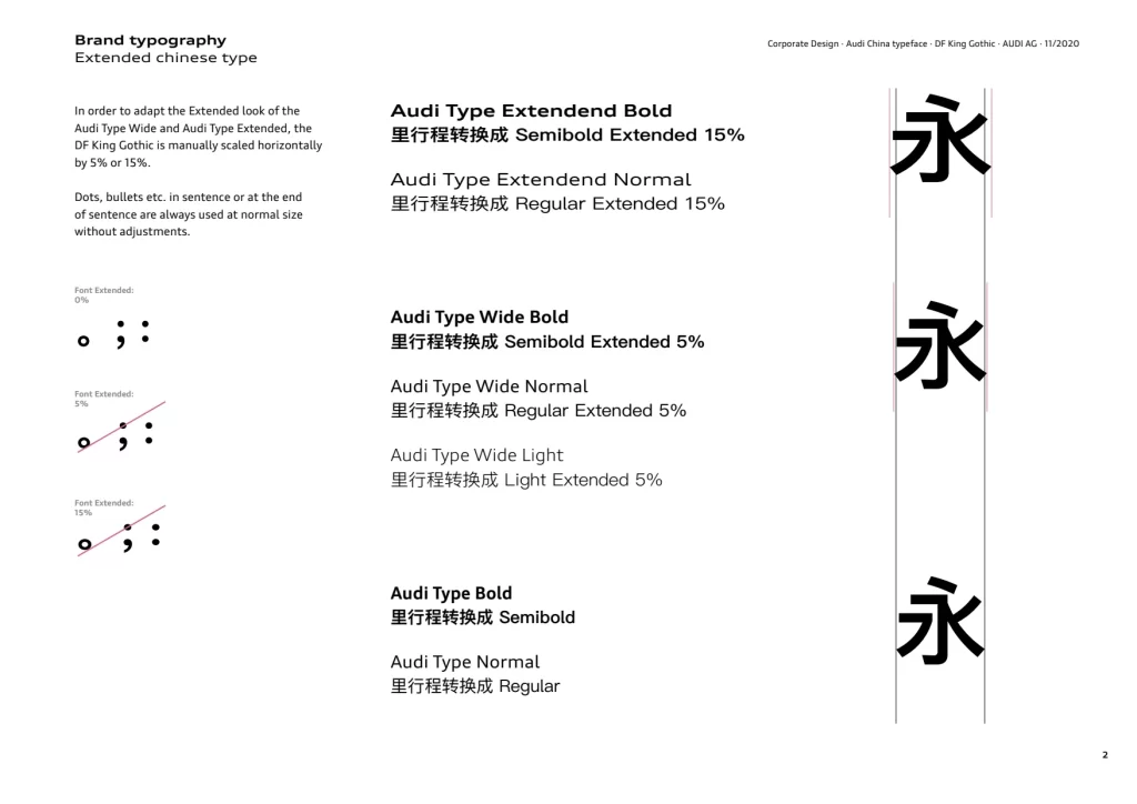 图片[2]-大厂品牌字体——Audi Type Korean 奥迪中文字体知识兔